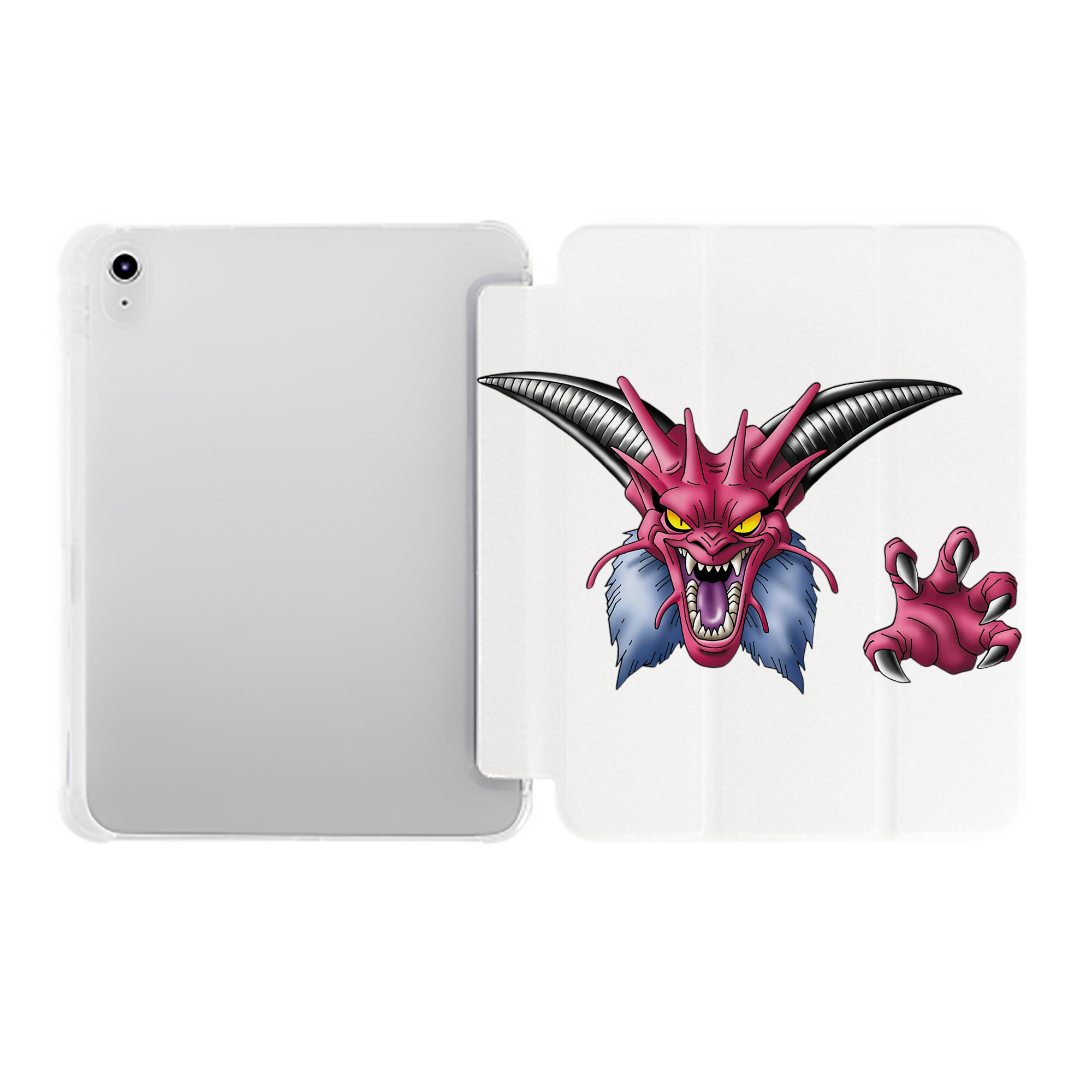 （画像用） ドラゴンクエスト Doragon Kuesuto Dragon Quest IPad ケース ペン収納付き 三つ折りスタンド PUレザー×シリコン 対応機種9.5/10.5/10.9インチ